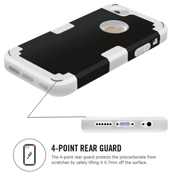 For iPhone 6 Plus & 6s Plus Separable Contrast Color PC + Silicone Combination Case