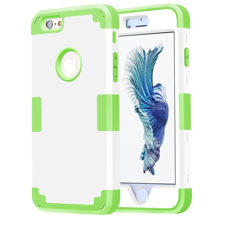 For iPhone 6 Plus & 6s Plus Separable Contrast Color PC + Silicone Combination Case