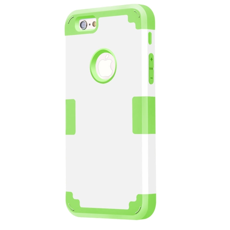 For iPhone 6 Plus & 6s Plus Separable Contrast Color PC + Silicone Combination Case