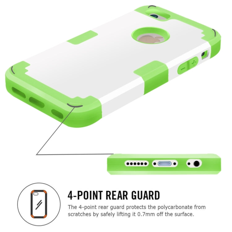 For iPhone 6 Plus & 6s Plus Separable Contrast Color PC + Silicone Combination Case