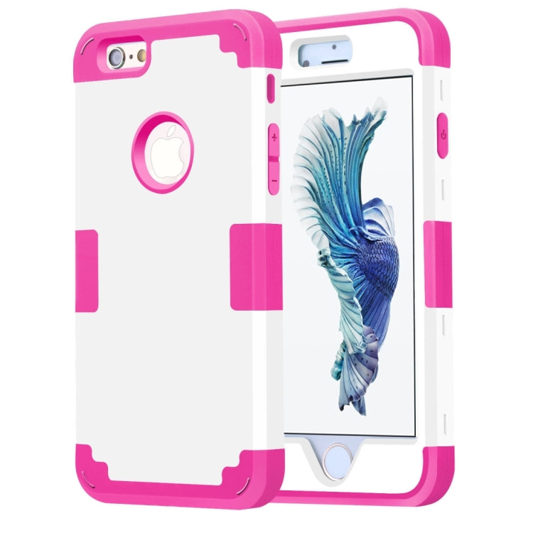 For iPhone 6 Plus & 6s Plus Separable Contrast Color PC + Silicone Combination Case