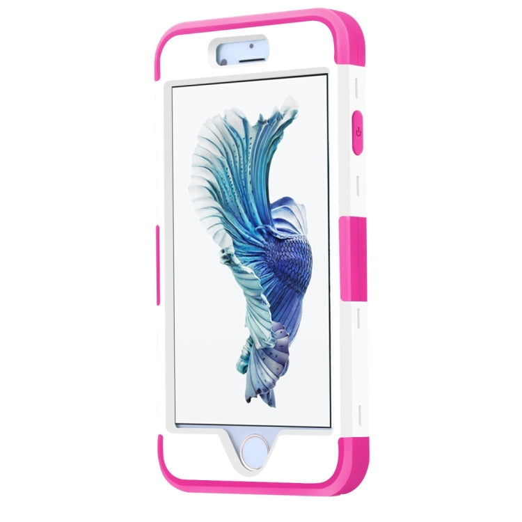 For iPhone 6 Plus & 6s Plus Separable Contrast Color PC + Silicone Combination Case