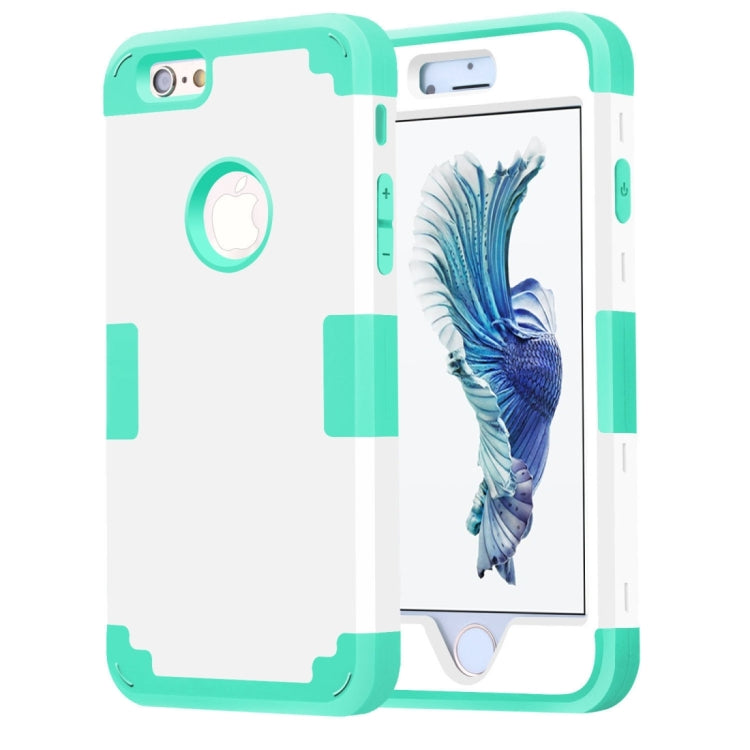 For iPhone 6 Plus & 6s Plus Separable Contrast Color PC + Silicone Combination Case