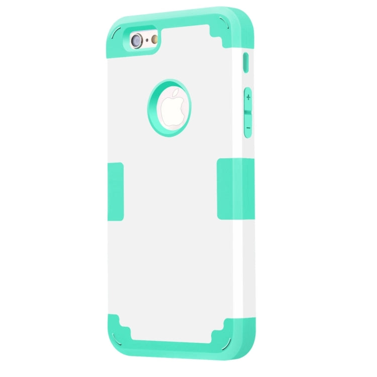 For iPhone 6 Plus & 6s Plus Separable Contrast Color PC + Silicone Combination Case