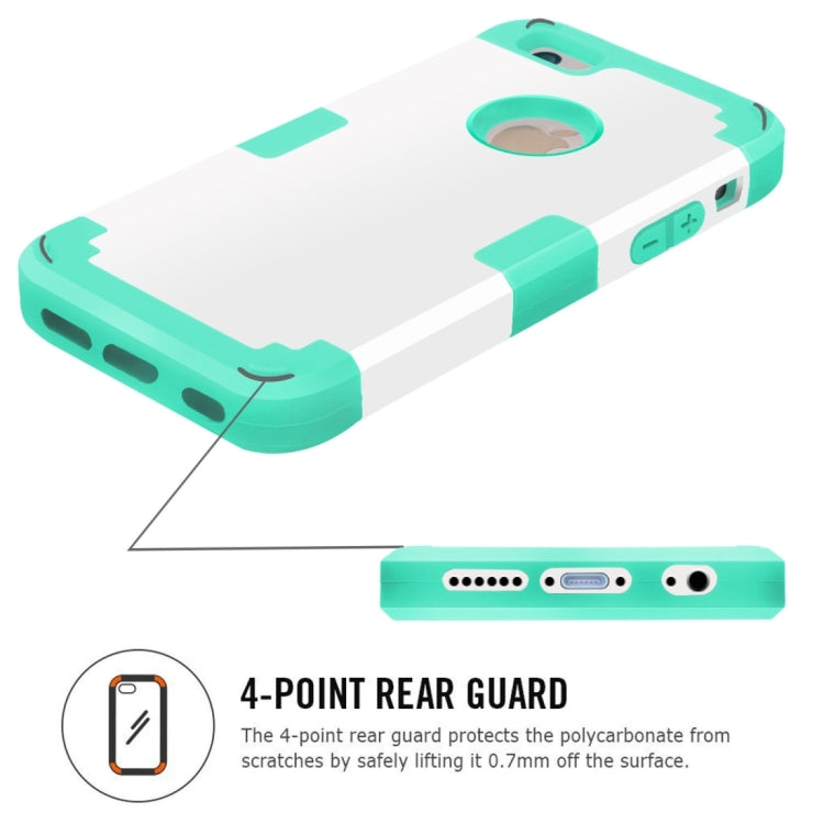 For iPhone 6 Plus & 6s Plus Separable Contrast Color PC + Silicone Combination Case