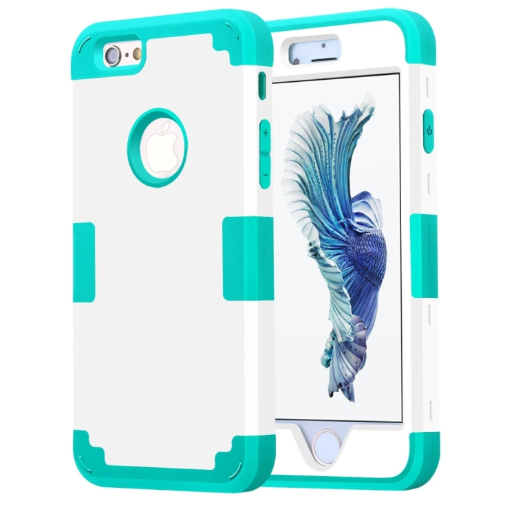 For iPhone 6 Plus & 6s Plus Separable Contrast Color PC + Silicone Combination Case