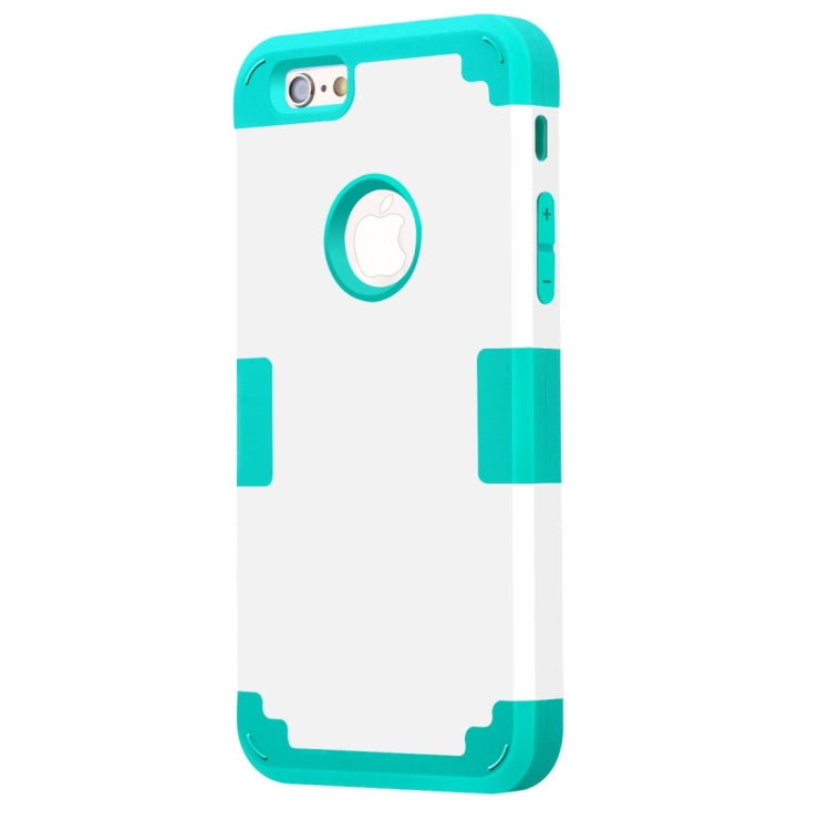 For iPhone 6 Plus & 6s Plus Separable Contrast Color PC + Silicone Combination Case