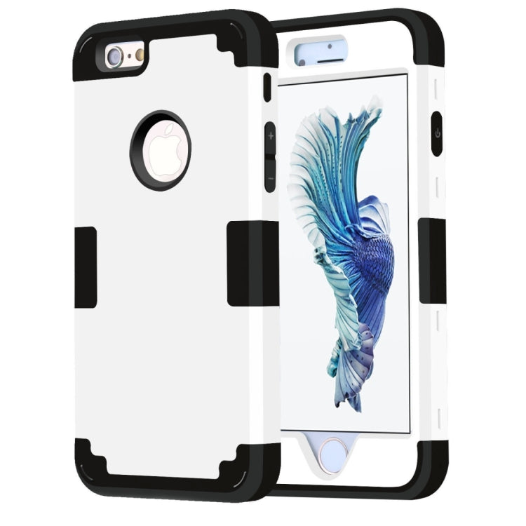 For iPhone 6 Plus & 6s Plus Separable Contrast Color PC + Silicone Combination Case