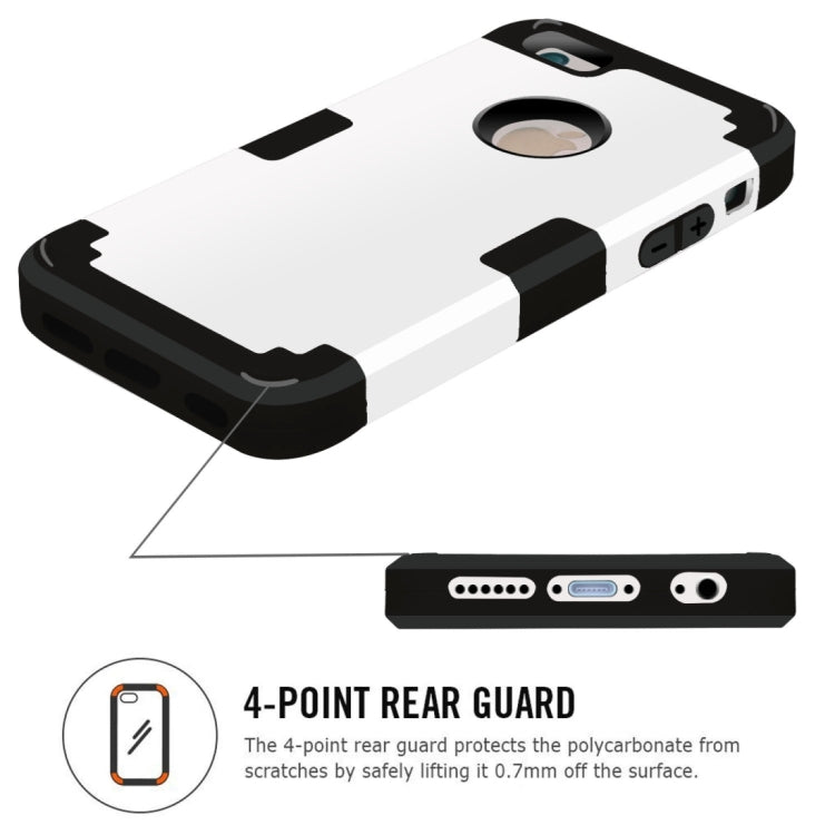 For iPhone 6 Plus & 6s Plus Separable Contrast Color PC + Silicone Combination Case