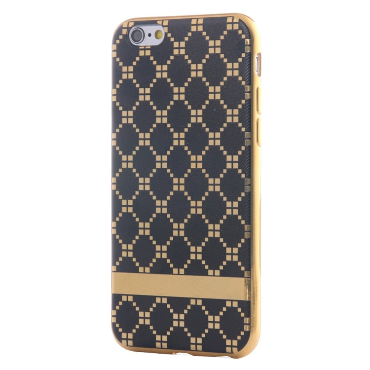 For iPhone 6 Plus & 6s Plus Small Cubes Pattern Cloth Texture Electroplating TPU Protective Case