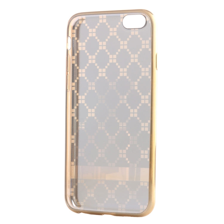 For iPhone 6 Plus & 6s Plus Small Cubes Pattern Cloth Texture Electroplating TPU Protective Case