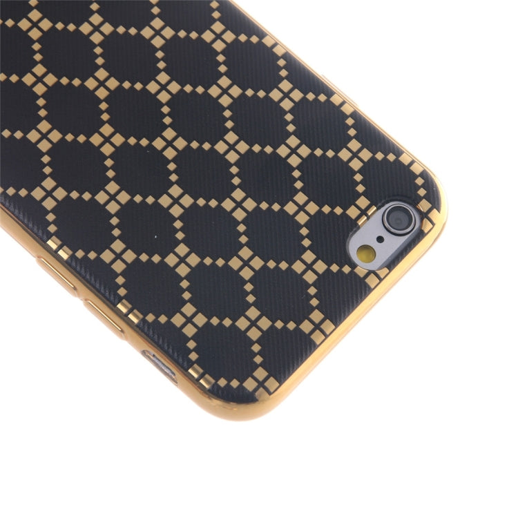 For iPhone 6 Plus & 6s Plus Small Cubes Pattern Cloth Texture Electroplating TPU Protective Case