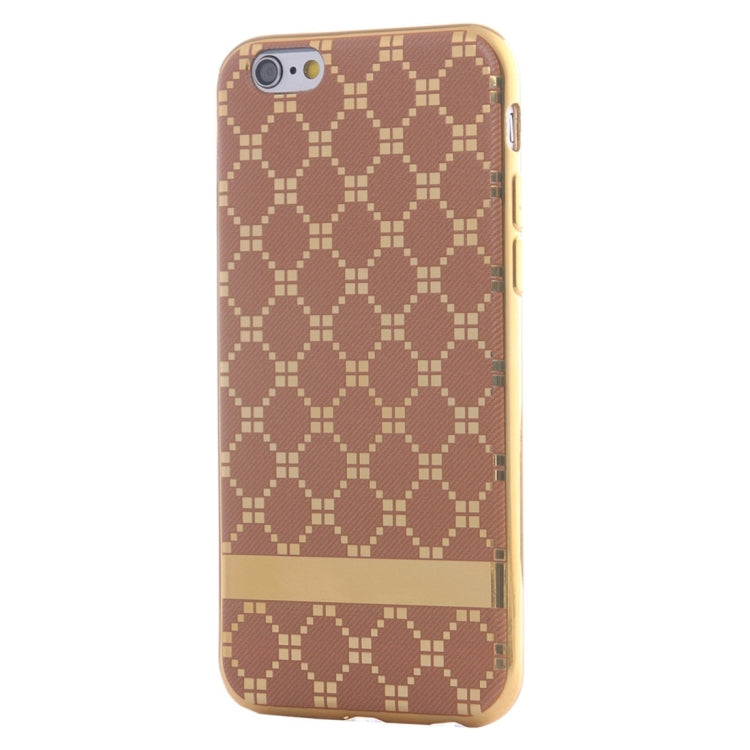 For iPhone 6 Plus & 6s Plus Small Cubes Pattern Cloth Texture Electroplating TPU Protective Case