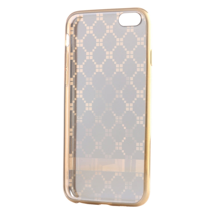 For iPhone 6 Plus & 6s Plus Small Cubes Pattern Cloth Texture Electroplating TPU Protective Case