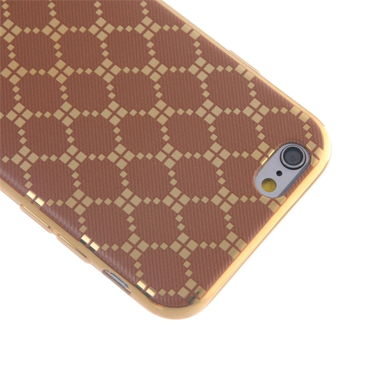 For iPhone 6 Plus & 6s Plus Small Cubes Pattern Cloth Texture Electroplating TPU Protective Case