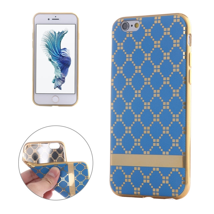 For iPhone 6 Plus & 6s Plus Small Cubes Pattern Cloth Texture Electroplating TPU Protective Case