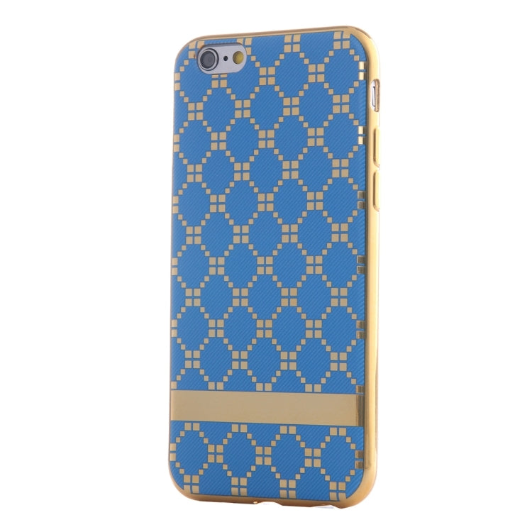 For iPhone 6 Plus & 6s Plus Small Cubes Pattern Cloth Texture Electroplating TPU Protective Case