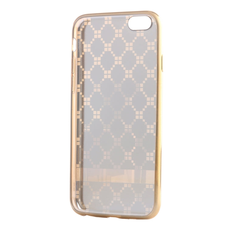 For iPhone 6 Plus & 6s Plus Small Cubes Pattern Cloth Texture Electroplating TPU Protective Case