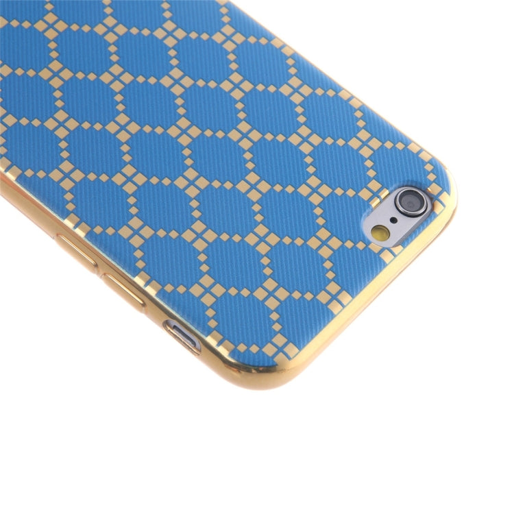 For iPhone 6 Plus & 6s Plus Small Cubes Pattern Cloth Texture Electroplating TPU Protective Case