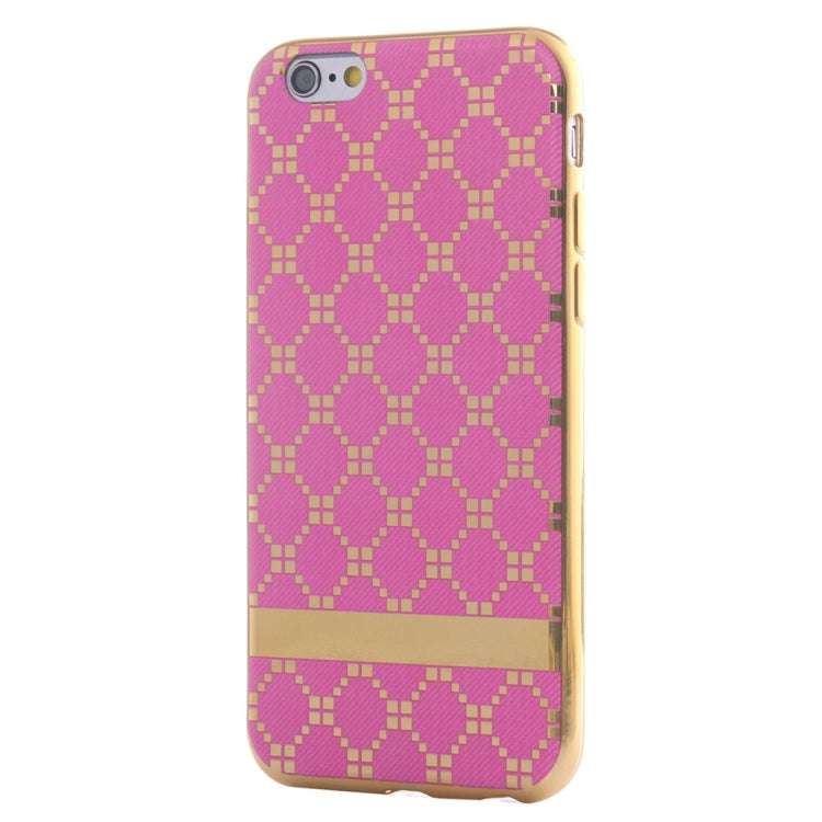 For iPhone 6 Plus & 6s Plus Small Cubes Pattern Cloth Texture Electroplating TPU Protective Case
