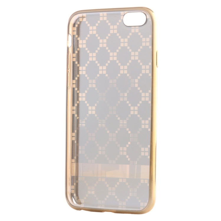For iPhone 6 Plus & 6s Plus Small Cubes Pattern Cloth Texture Electroplating TPU Protective Case