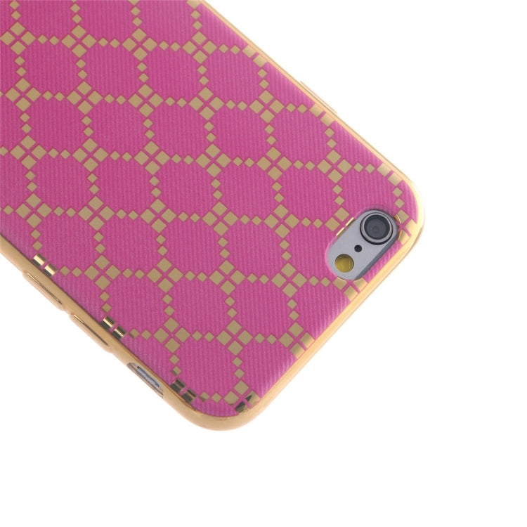 For iPhone 6 Plus & 6s Plus Small Cubes Pattern Cloth Texture Electroplating TPU Protective Case