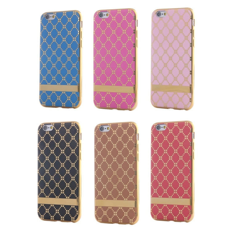 For iPhone 6 Plus & 6s Plus Small Cubes Pattern Cloth Texture Electroplating TPU Protective Case