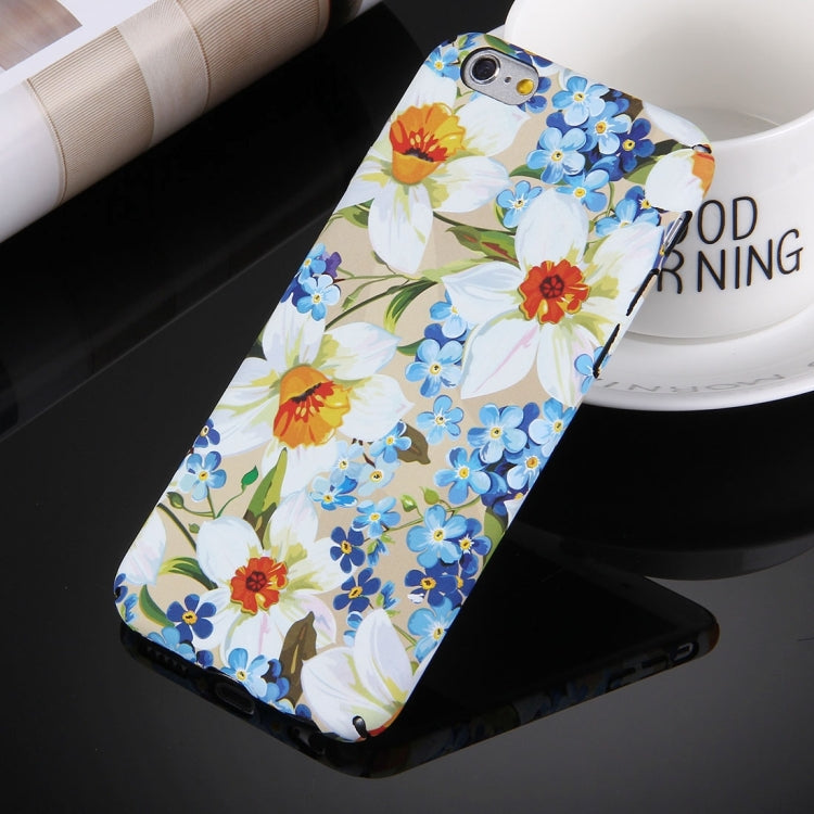 For iPhone 6 Plus & 6s Plus Water Decals Noctilucent Floral Pattern PC Protective Case