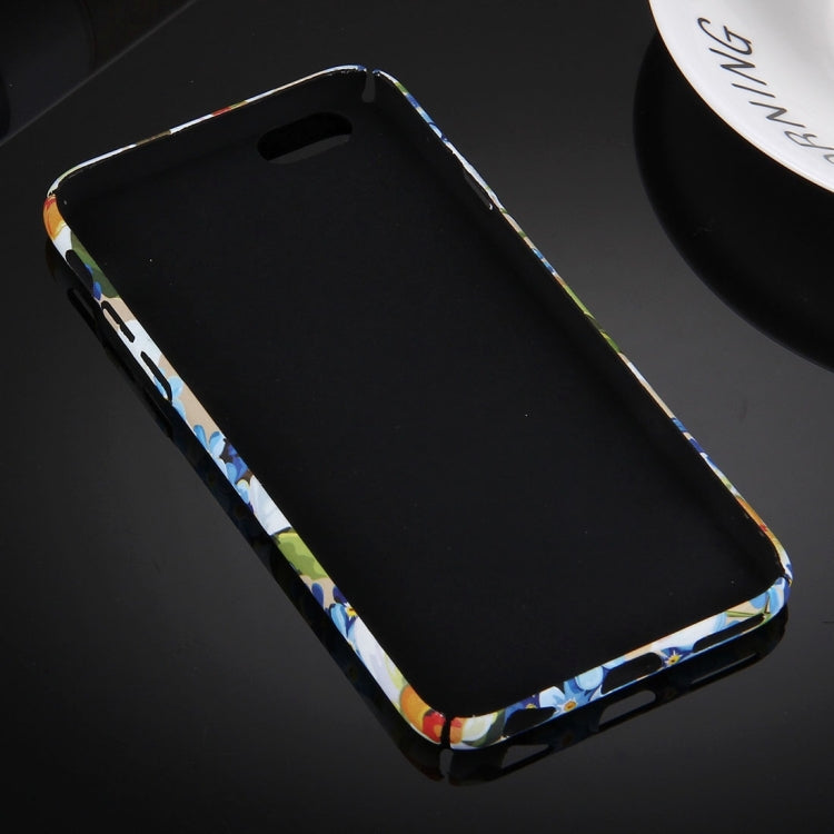 For iPhone 6 Plus & 6s Plus Water Decals Noctilucent Floral Pattern PC Protective Case