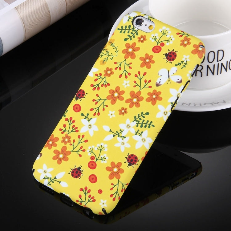 For iPhone 6 Plus & 6s Plus Water Decals Noctilucent Floral Pattern PC Protective Case