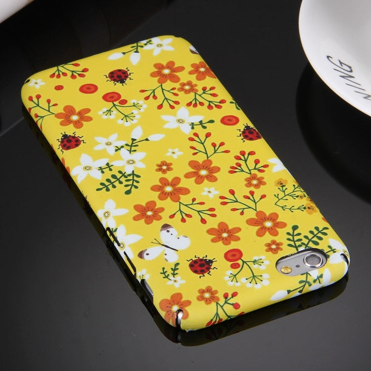 For iPhone 6 Plus & 6s Plus Water Decals Noctilucent Floral Pattern PC Protective Case