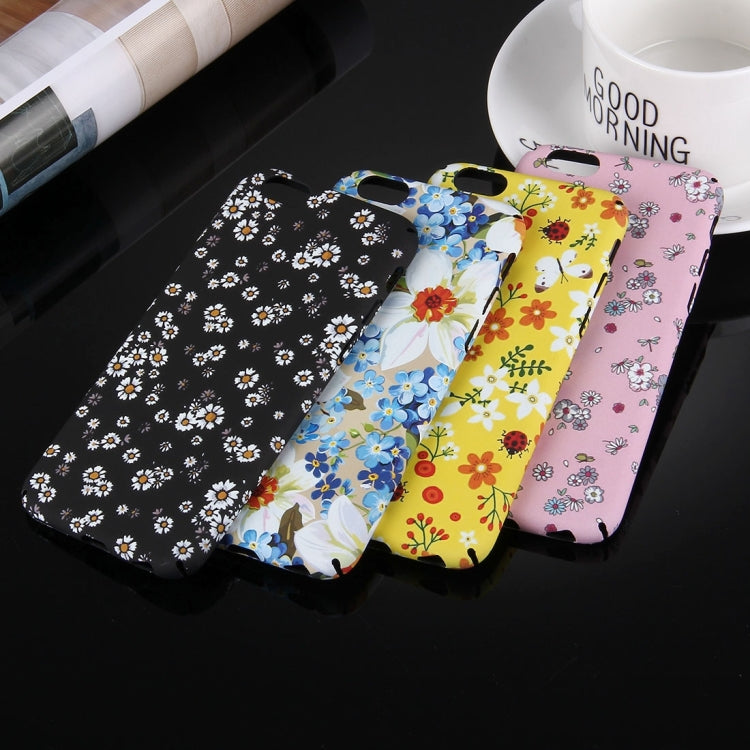 For iPhone 6 Plus & 6s Plus Water Decals Noctilucent Floral Pattern PC Protective Case