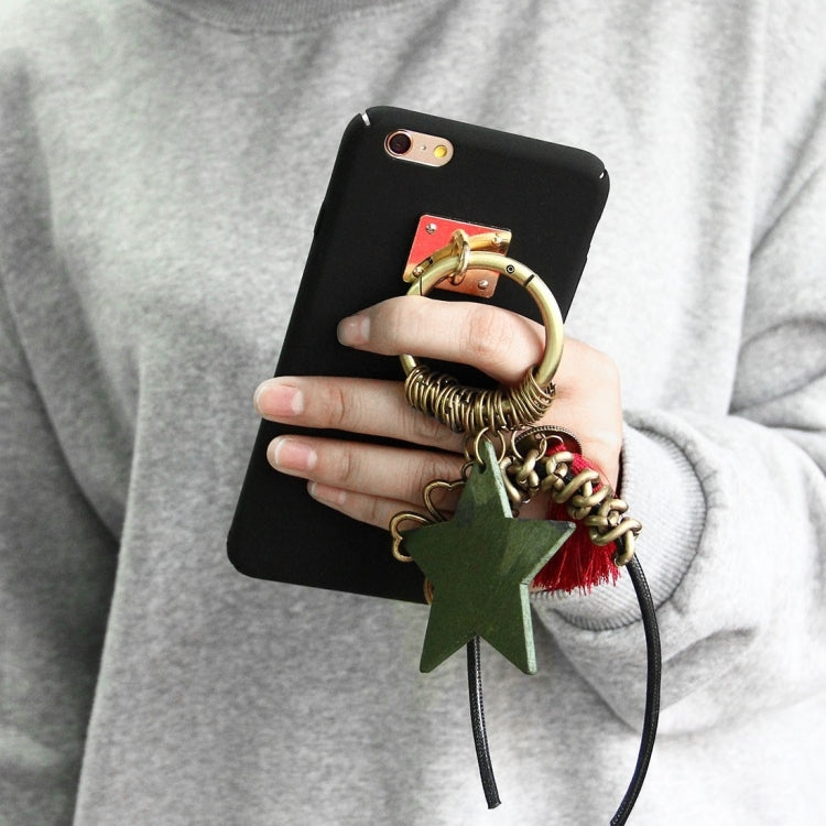 For iPhone 6 Plus & 6s Plus Retro Metal Star Tassel Pendant PC Protective Case