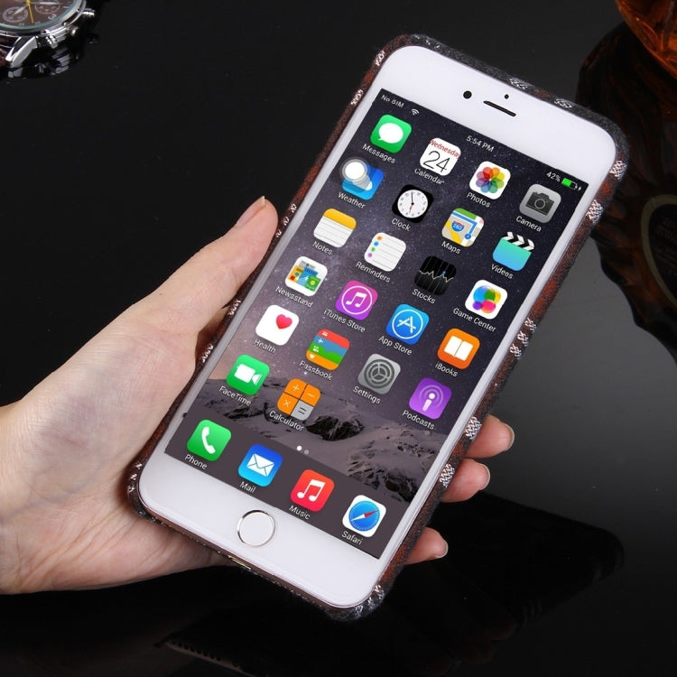 For iPhone 6 Plus & 6s Plus Lattice Love Heart Pattern Plush Cloth PC Protective Case