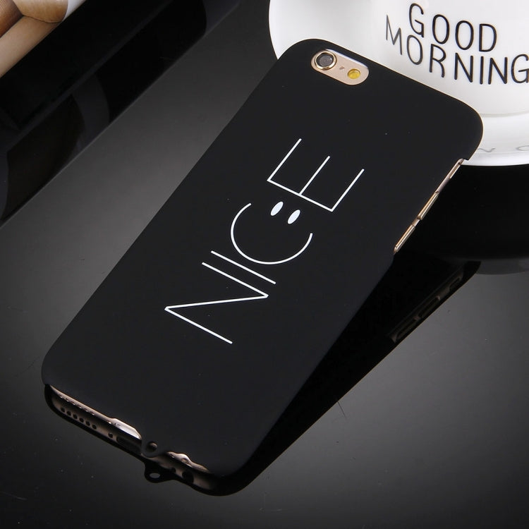 For iPhone 6 Plus & 6s Plus Smiling Face NICE Words Pattern TPU Protective Cover Case with Lanyard Hole