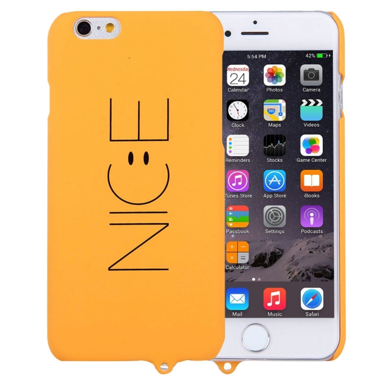 For iPhone 6 Plus & 6s Plus Smiling Face NICE Words Pattern TPU Protective Cover Case with Lanyard Hole