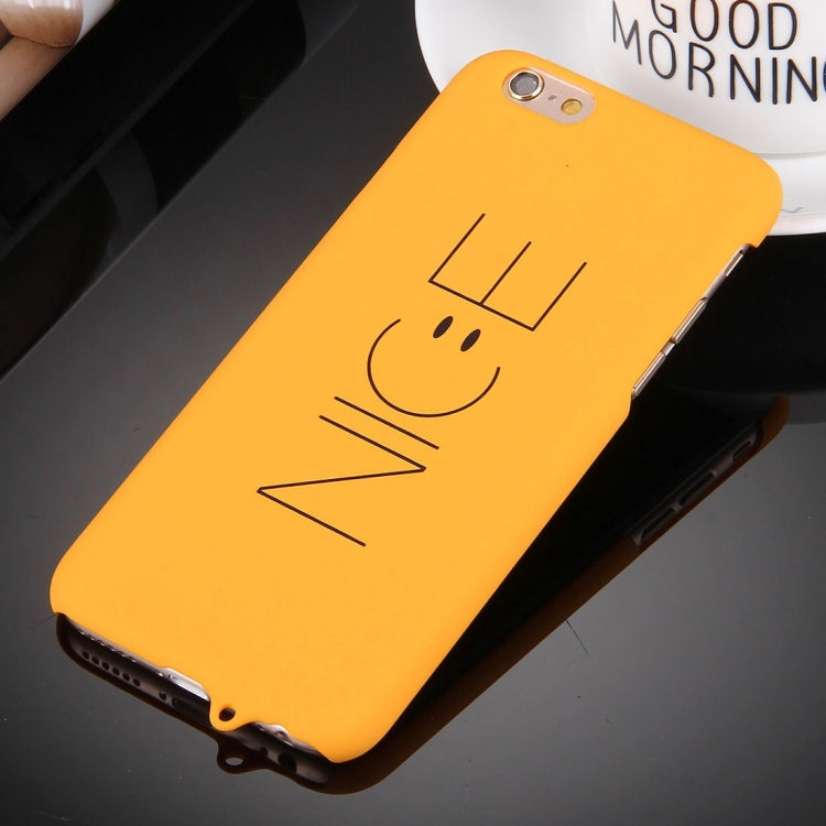 For iPhone 6 Plus & 6s Plus Smiling Face NICE Words Pattern TPU Protective Cover Case with Lanyard Hole