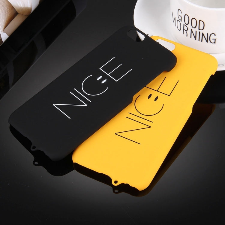 For iPhone 6 Plus & 6s Plus Smiling Face NICE Words Pattern TPU Protective Cover Case with Lanyard Hole