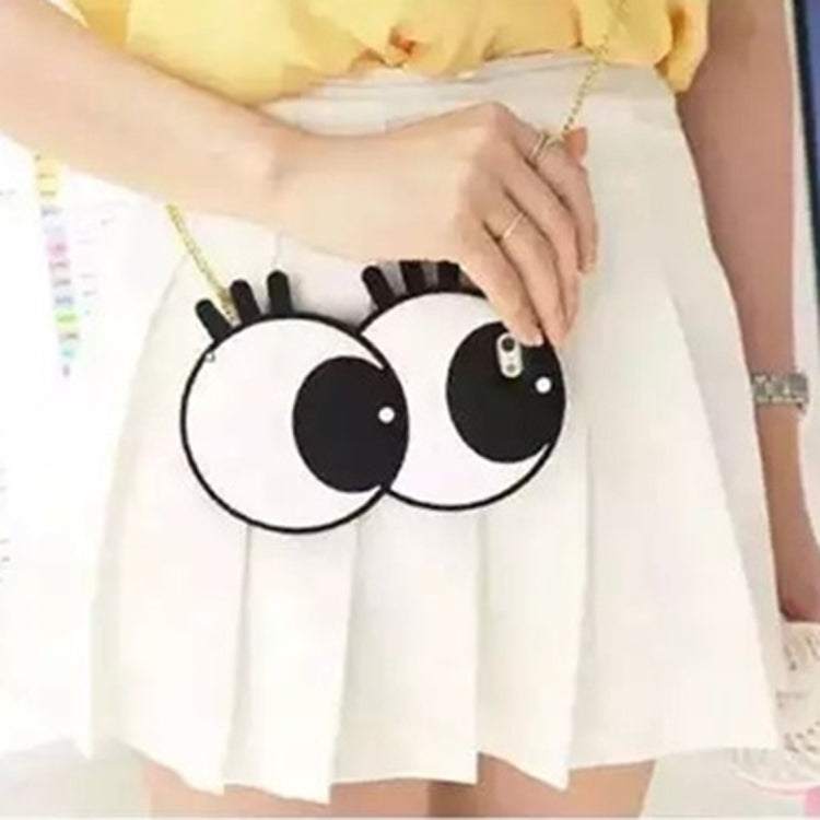 For iPhone 6 Plus & 6s Plus 3D Lovely Big Eyes Chain Bag Protective Back Cover Case(Black)
