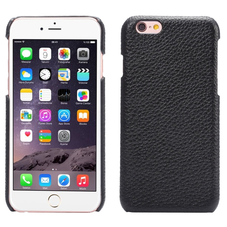 For iPhone 6 Plus & 6s Plus Litchi Texture Cowhide Leather Back Cover Case