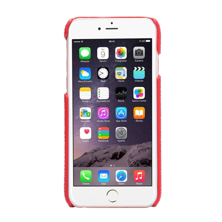 For iPhone 6 Plus & 6s Plus Litchi Texture Cowhide Leather Back Cover Case