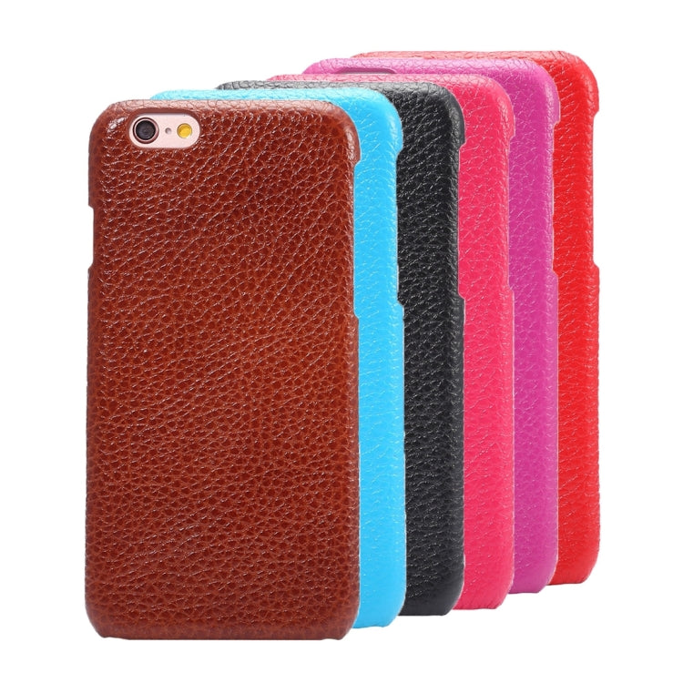 For iPhone 6 Plus & 6s Plus Litchi Texture Cowhide Leather Back Cover Case
