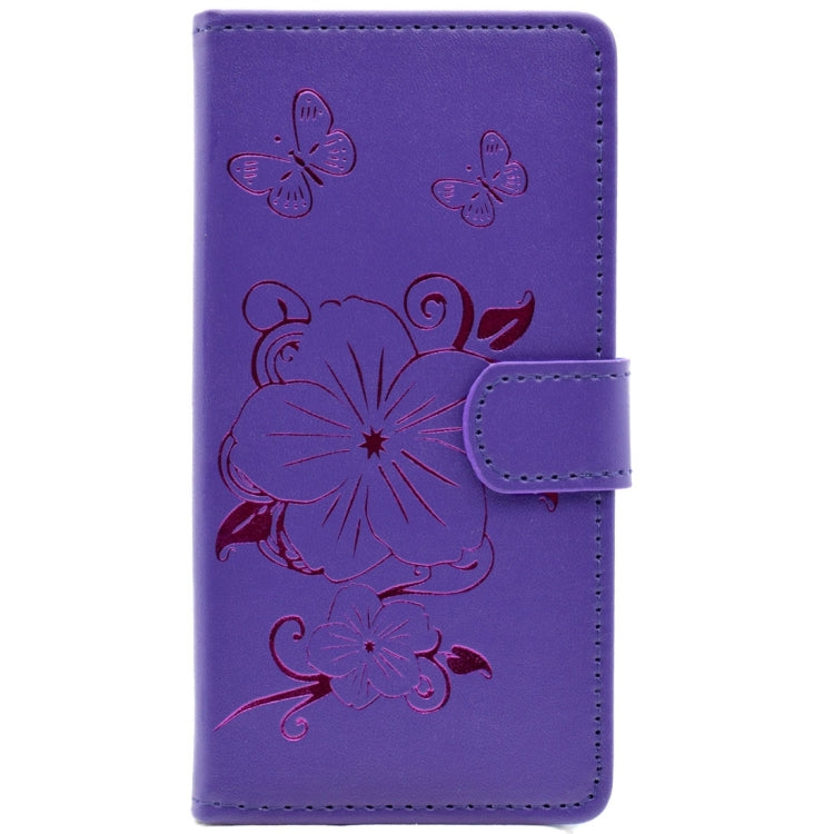 For iPhone 6 Plus & 6s Plus Bronzing Butterfly Pattern Horizontal Flip PU Leather Case with Holder & Card Slots & Wallet