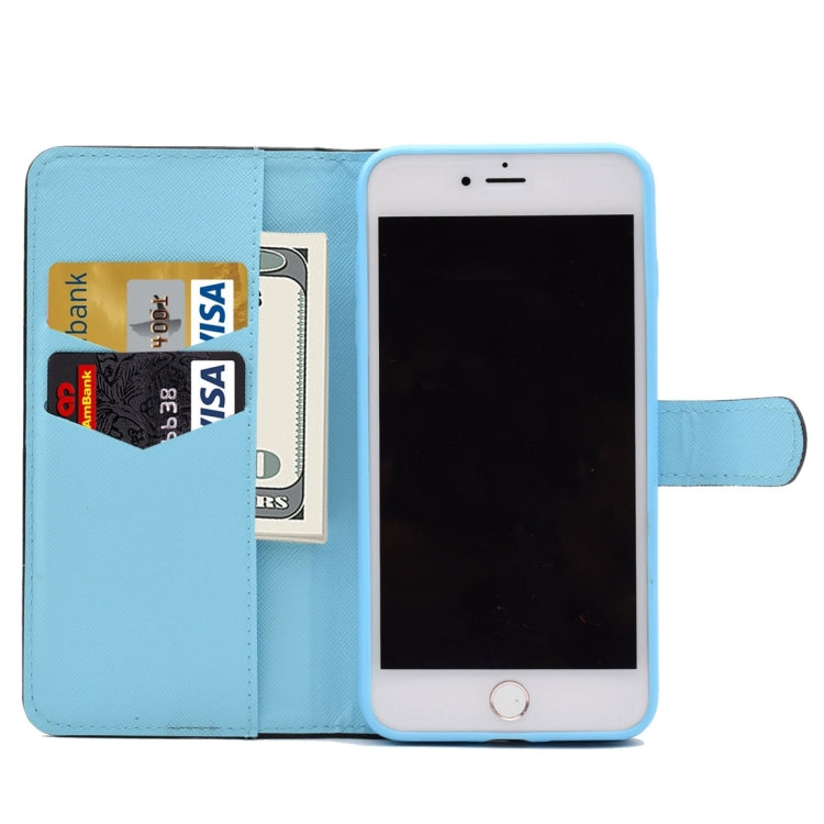 For iPhone 6 Plus & 6s Plus Bronzing Butterfly Pattern Horizontal Flip PU Leather Case with Holder & Card Slots & Wallet