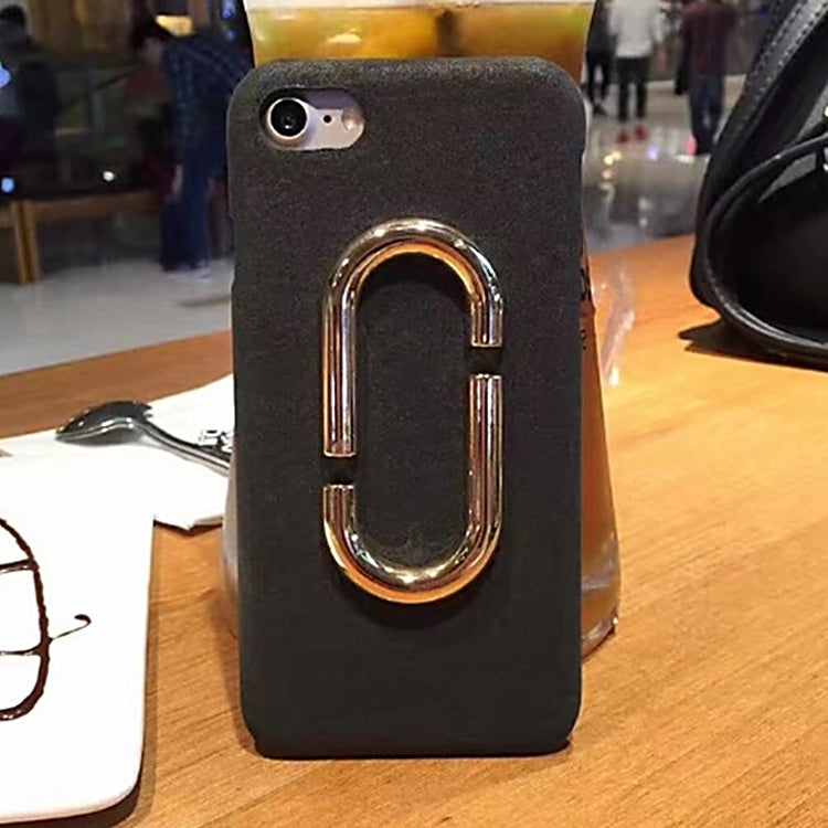 For iPhone 6 Plus & 6s Plus Metal Paper Clip Frosted Protective Back Cover Case
