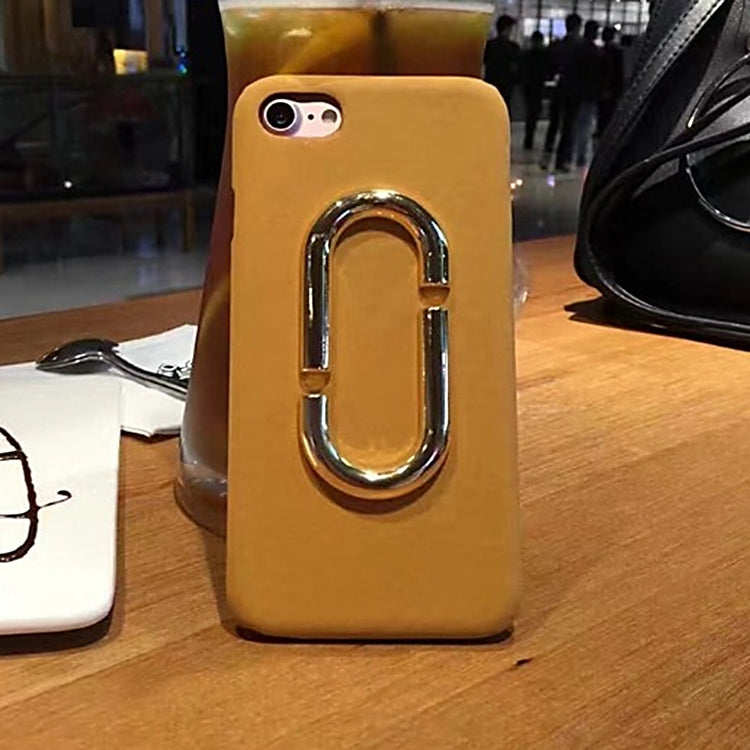 For iPhone 6 Plus & 6s Plus Metal Paper Clip Frosted Protective Back Cover Case