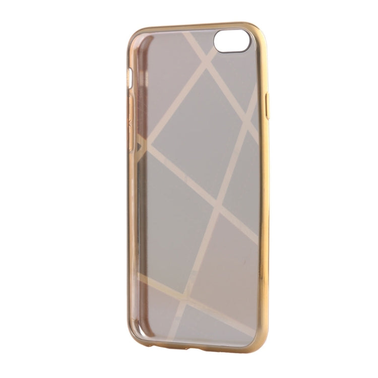 For iPhone 6 Plus & 6s Plus Rhombus Cloth Pattern Electroplating TPU Protective Case