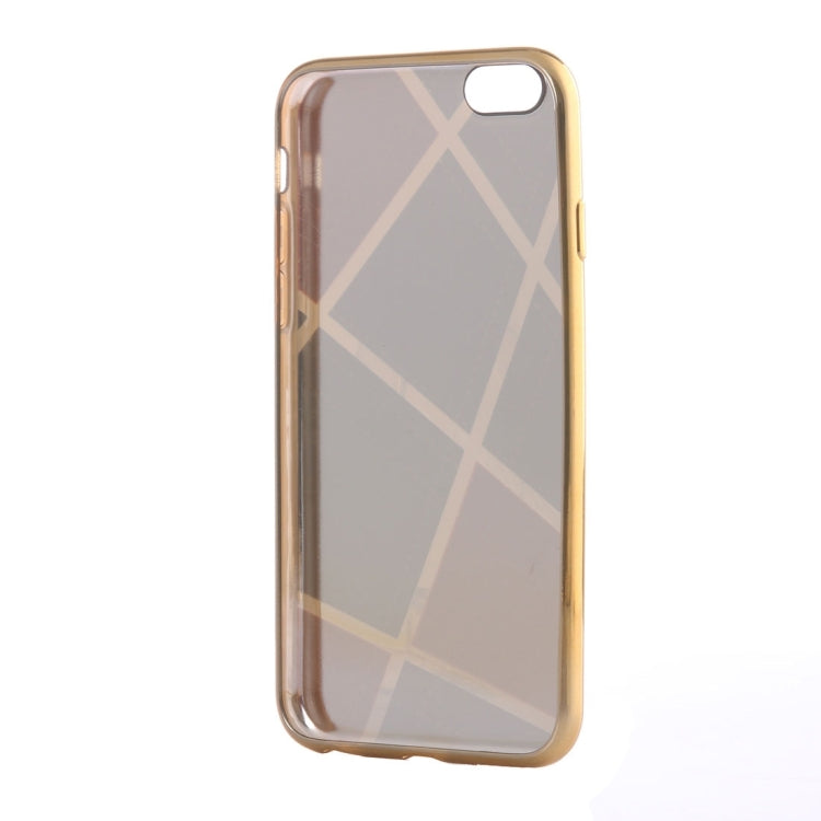 For iPhone 6 Plus & 6s Plus Rhombus Cloth Pattern Electroplating TPU Protective Case