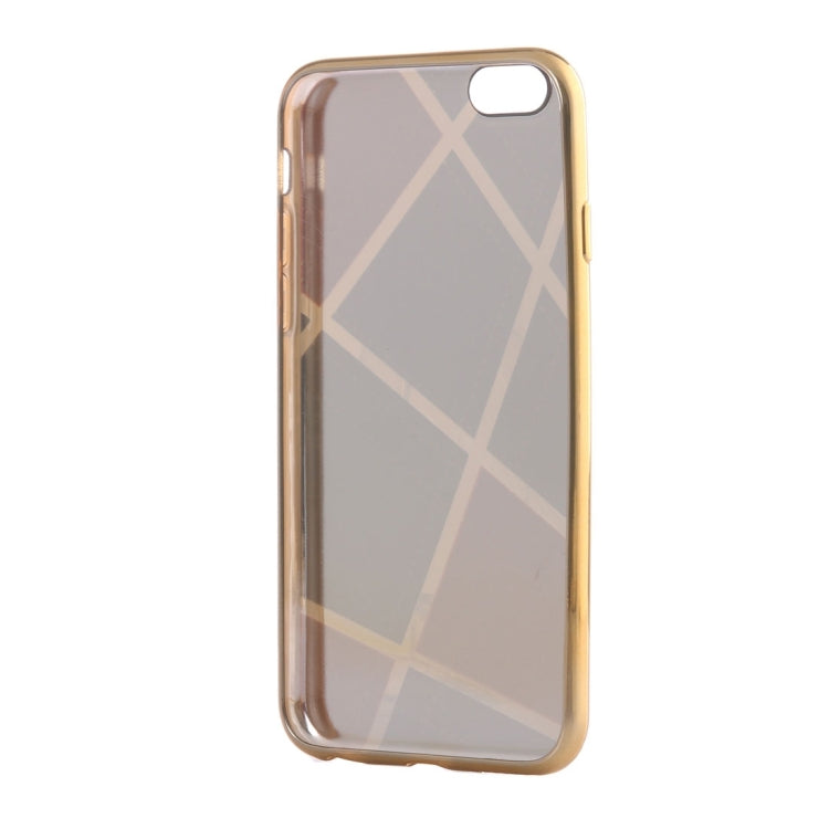 For iPhone 6 Plus & 6s Plus Rhombus Cloth Pattern Electroplating TPU Protective Case