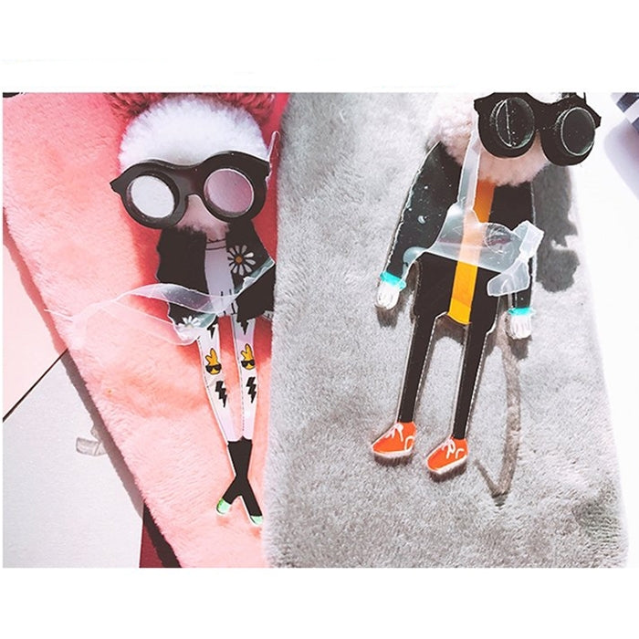 2 PCS For iPhone 6 Plus & 6s Plus 3D Lovers Doll Plush Cloth Protective Back Cover Case